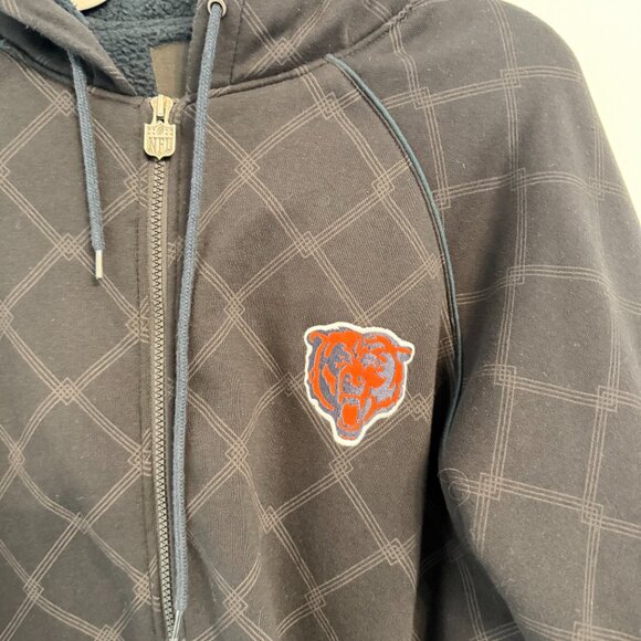 🐻 Chicago Bears NFL Pro Line Full-Zip Sherpa Hoodie  – Size L - Picture 2 of 5